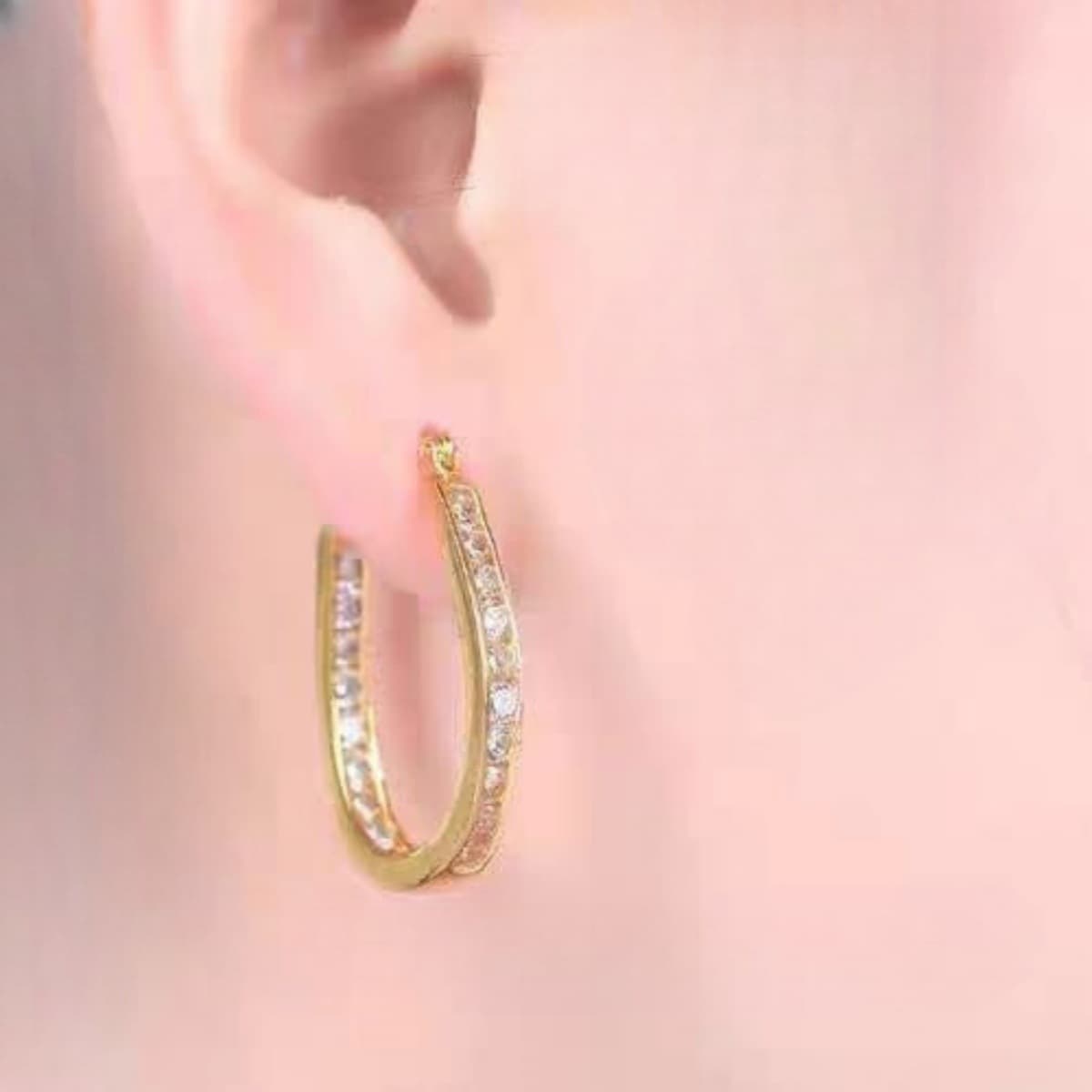 Shiny universal design earrings, Korean style, high-quality style