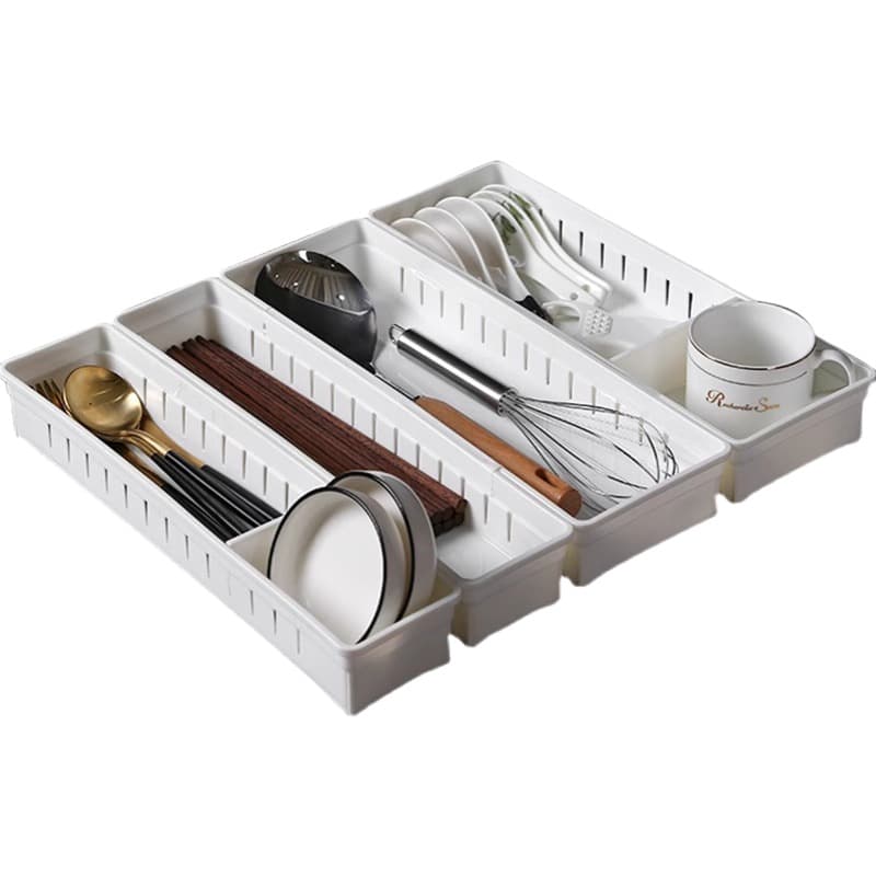 Drawer split storage box Japanese -style kitchen separate tableware finishing box desk tables, cabinets, set up small put boxes 5