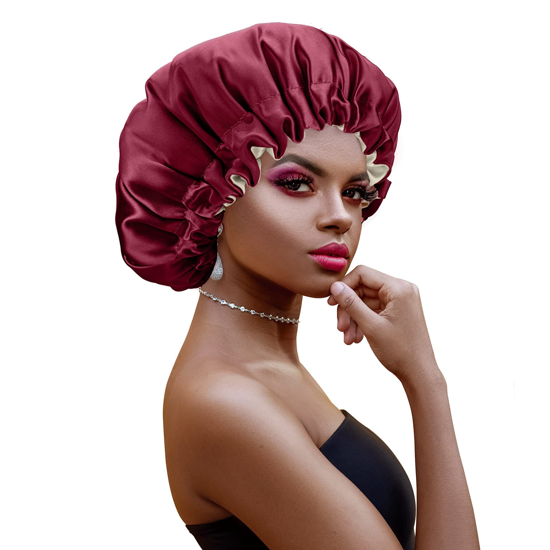Silk hat with bow, scarf, Amazon 4