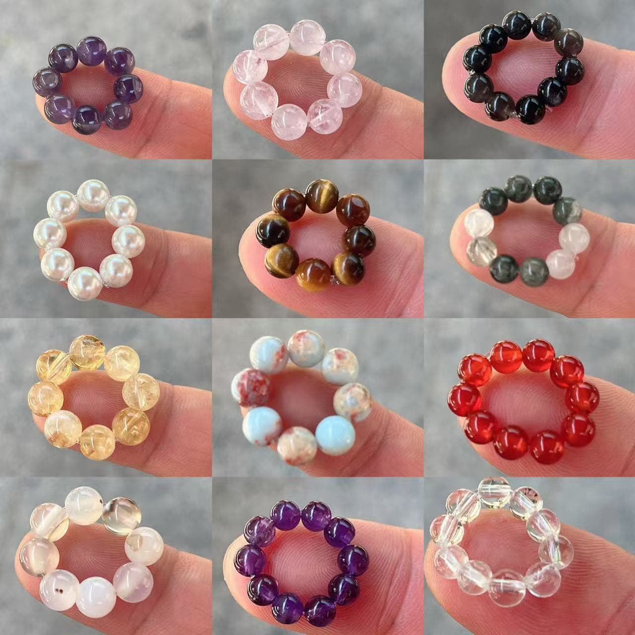 Accessories with amethyst, crystal, round beads, DIY, 4mm, 6mm