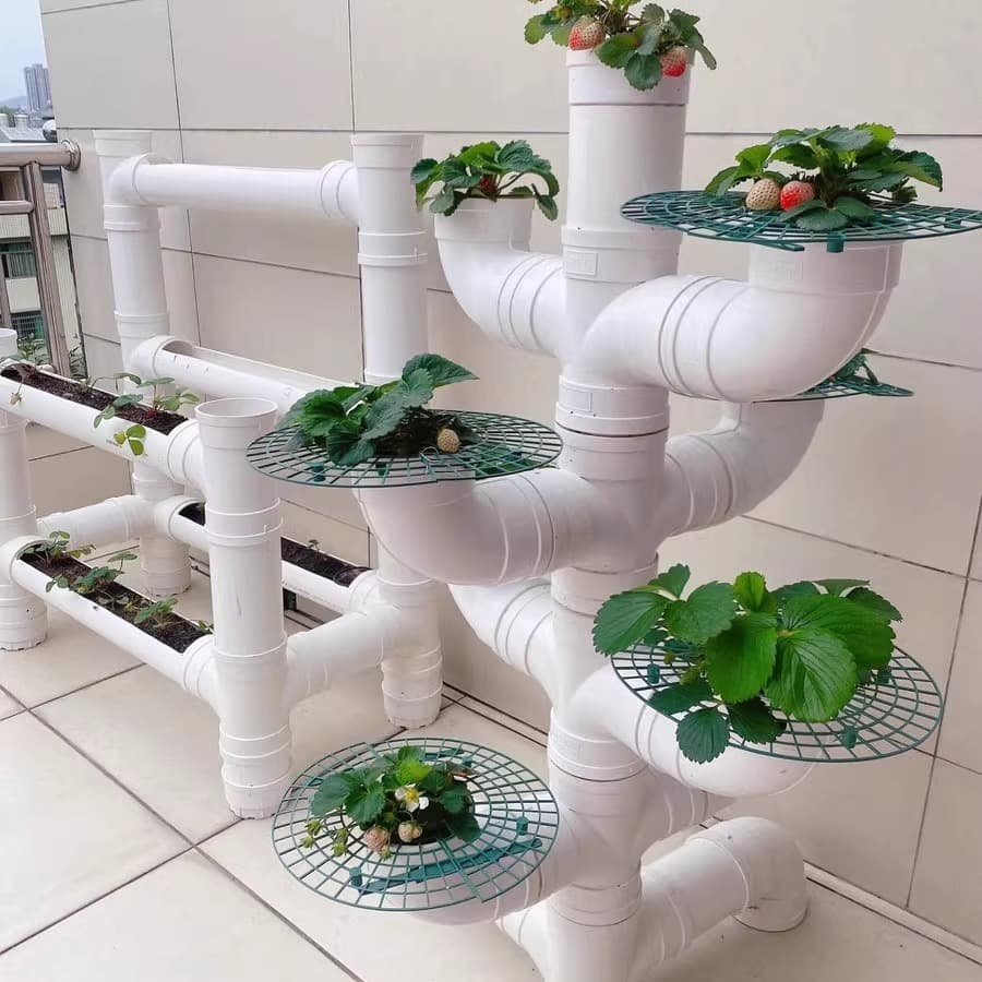 Family strawberry planting bracket bracket anti -corrosion rot and anti -falling simplicity support shelf frame art and flower tray standing artifact 4