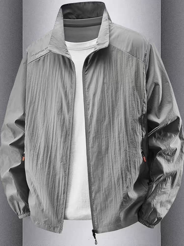 Men's silk quick dry summer sun protection clothing, thin breathable travel jacket, Collection Year 2025 2