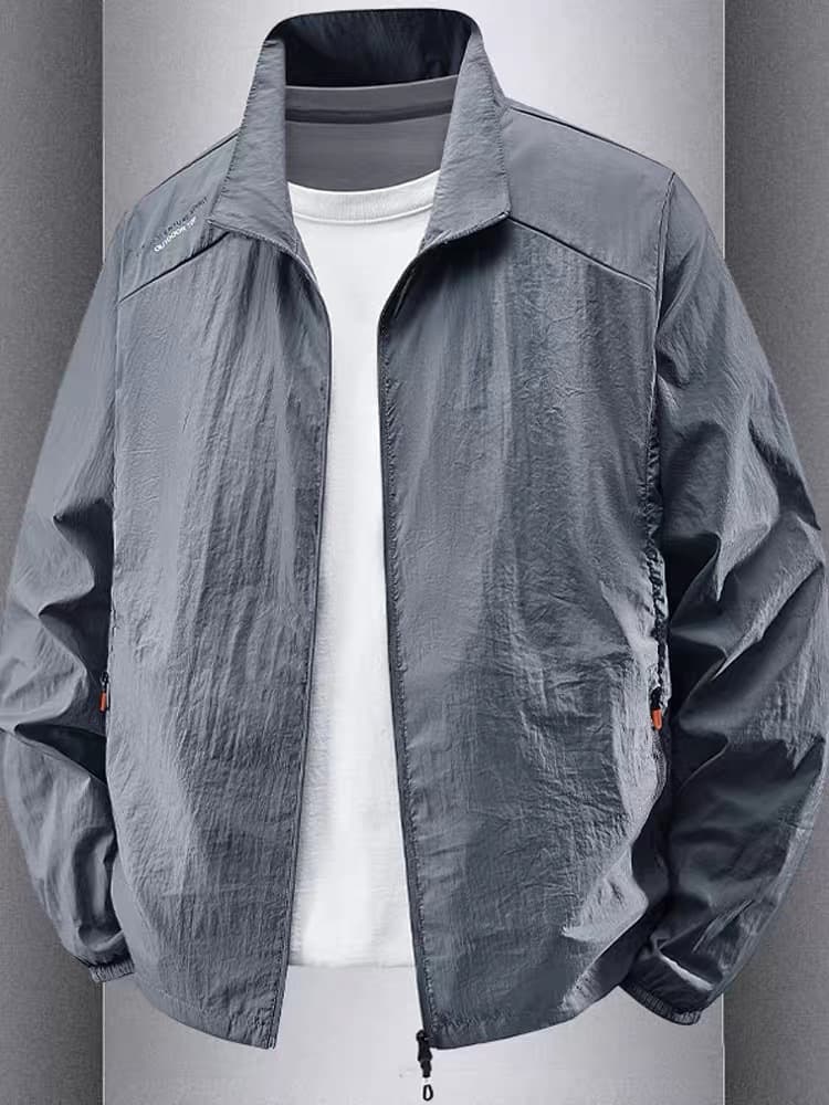 Men's silk quick dry summer sun protection clothing, thin breathable travel jacket, Collection Year 2025 3