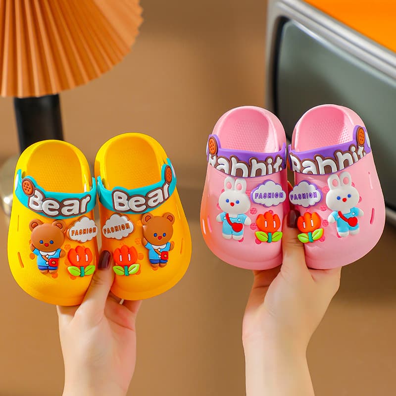 Children's cartoon non-slip Crocs-style slippers for boys for early age, Collection Year 2025, 2-6 years 2