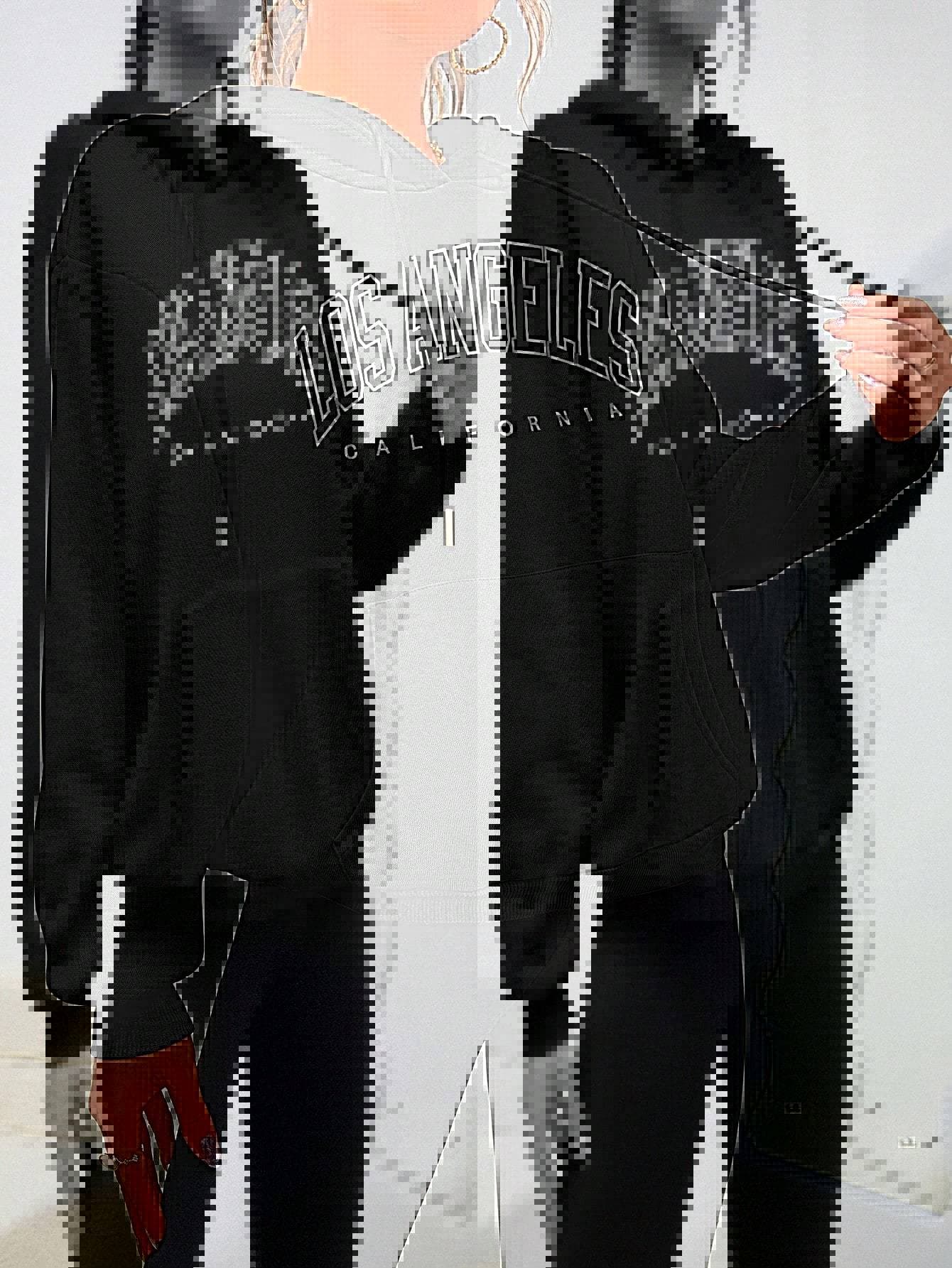 Design sports autumn sweatshirt hip-hop style, USA, style 3