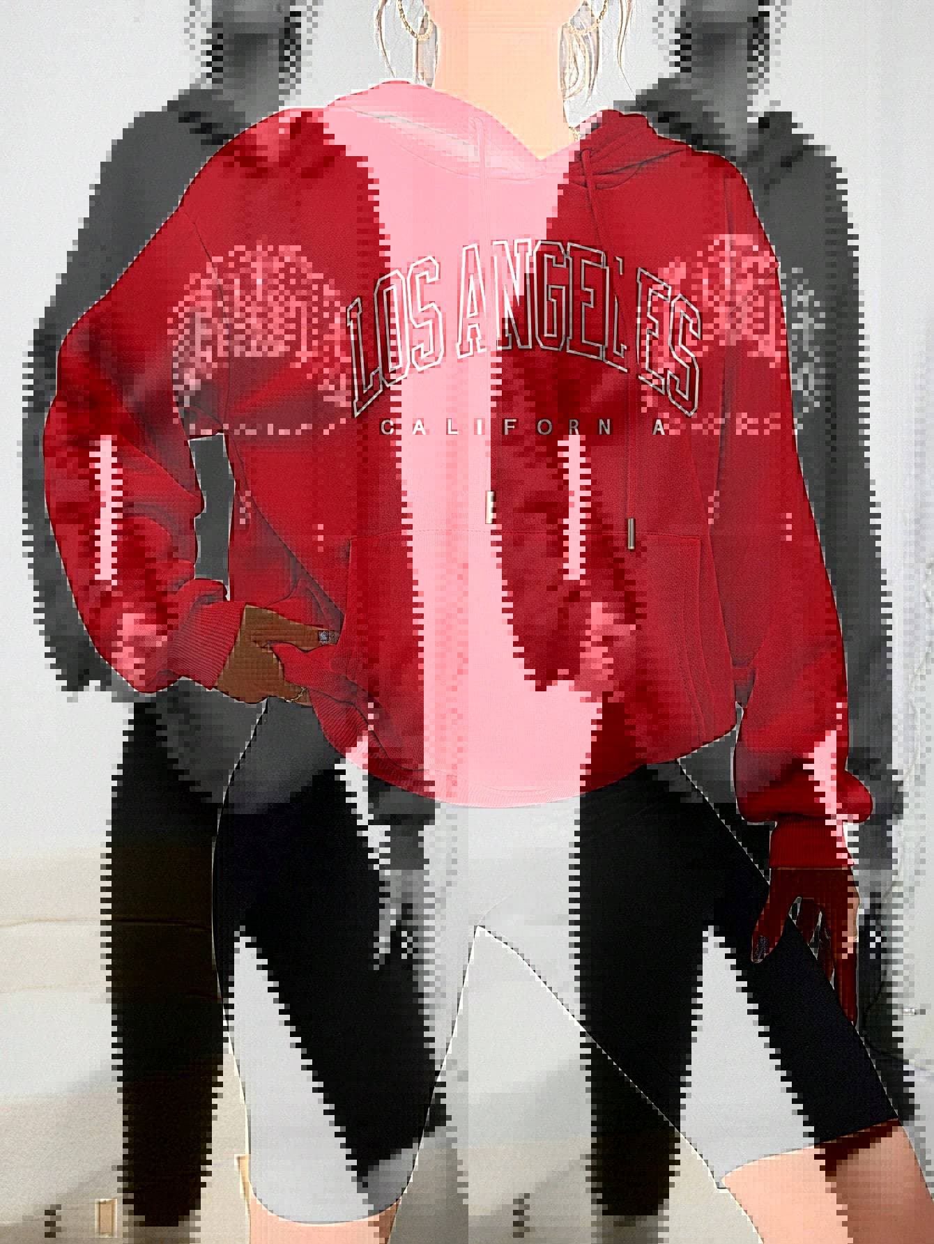 Design sports autumn sweatshirt hip-hop style, USA, style 5