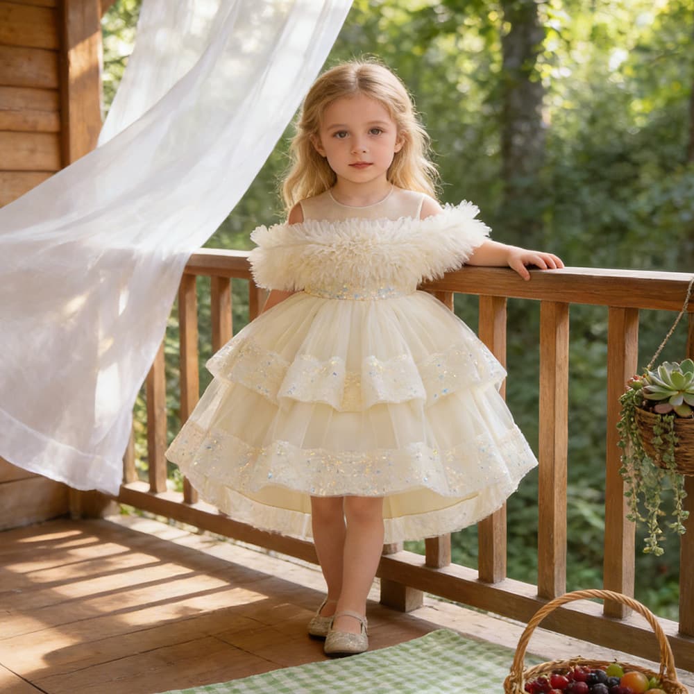 Small princess costume, children's evening dress, Amazon 3