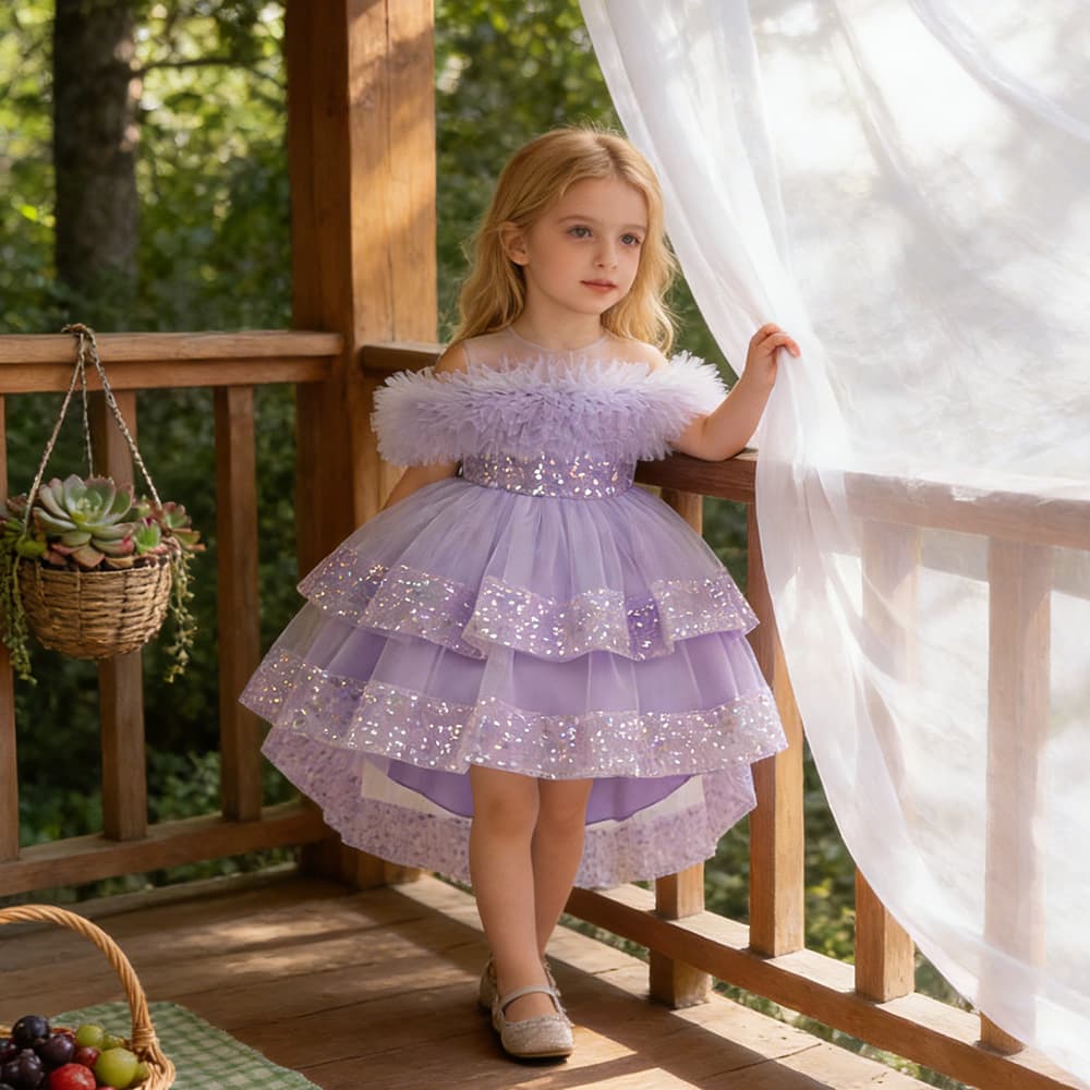 Small princess costume, children's evening dress, Amazon 4