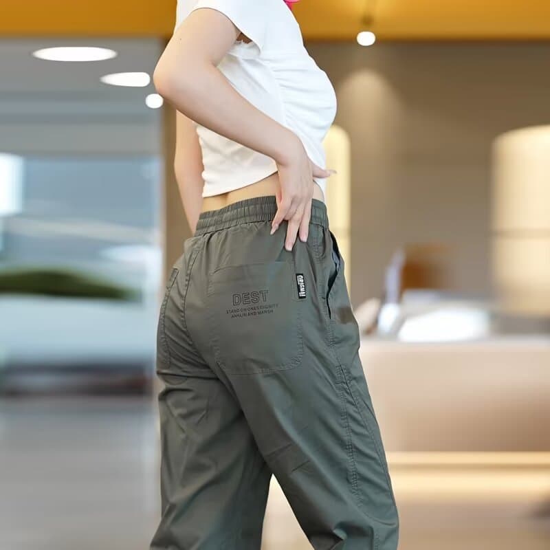 Silk summer bag, quick dry sports casual trousers, oversize