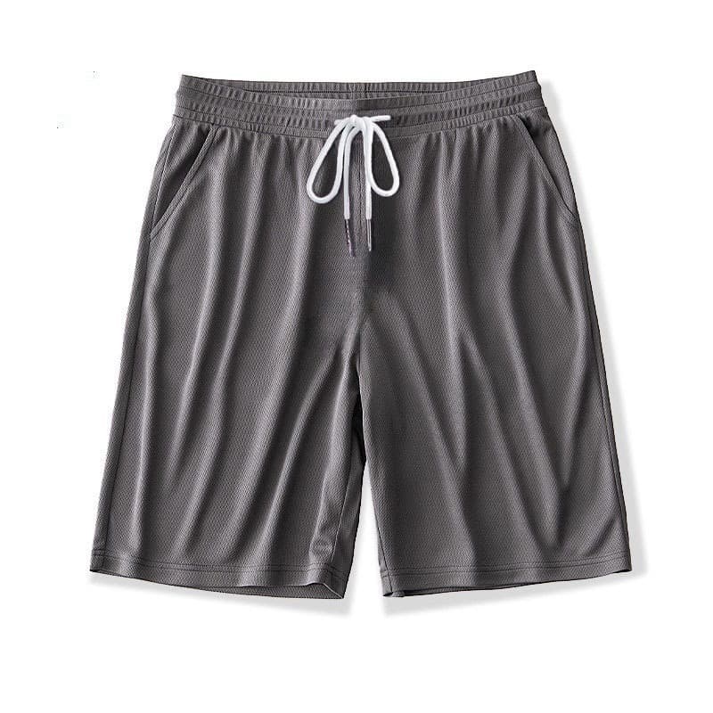 Men's summer comfortable breathable elastic thin sports silk solid shorts, loose fit, simple and elegant design 4