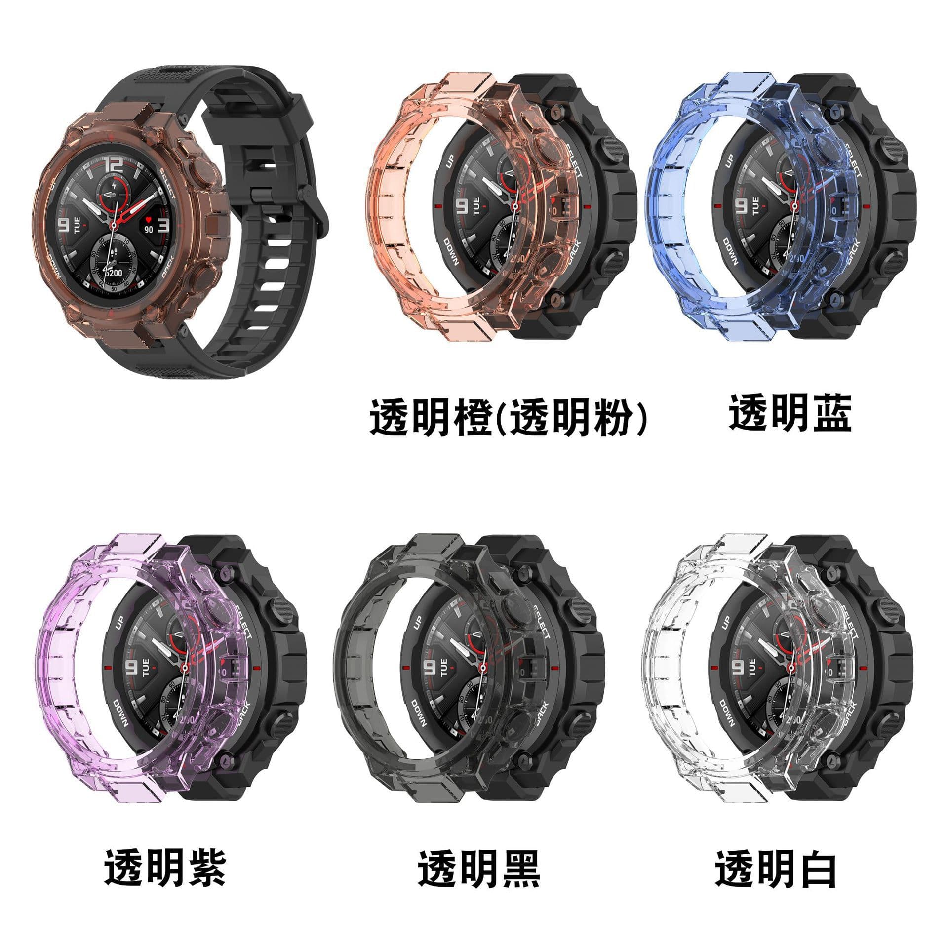 Transparent Protective Case for Huami Amazfit T-Rex Pro (A1918) 2