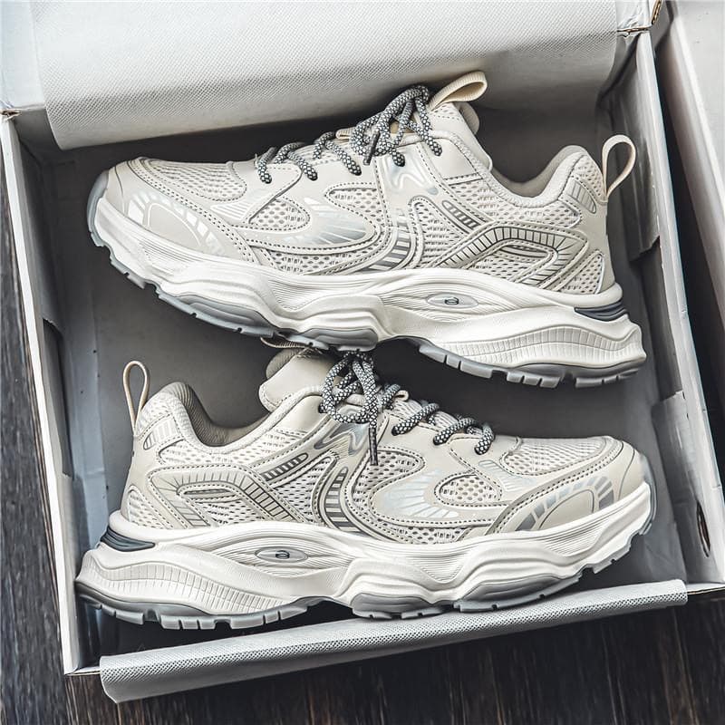 Breathable trend universal casual sneakers made of mesh platform, height increasing 2