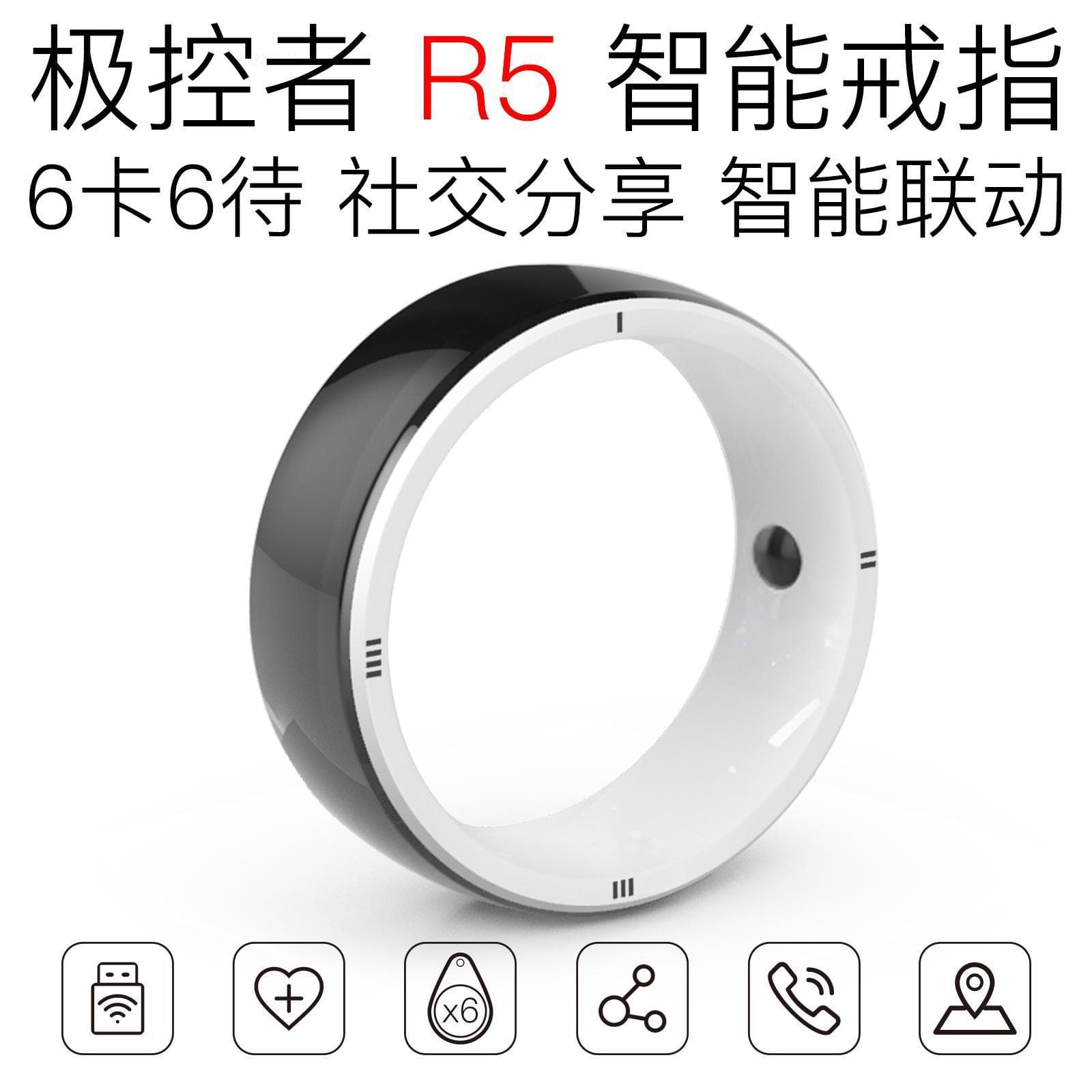 Smart ring, compatible watch for elderly, with synchronisation with phone, R5 model, Android 4, 4G
