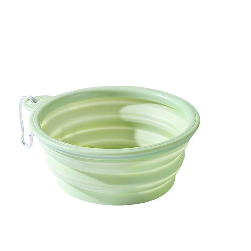 Pet cat and dog folding bowl dog bowl outdoor portable dog bowl food bowl outdoor drinking bowl drinking water silicone dog food bowl 5