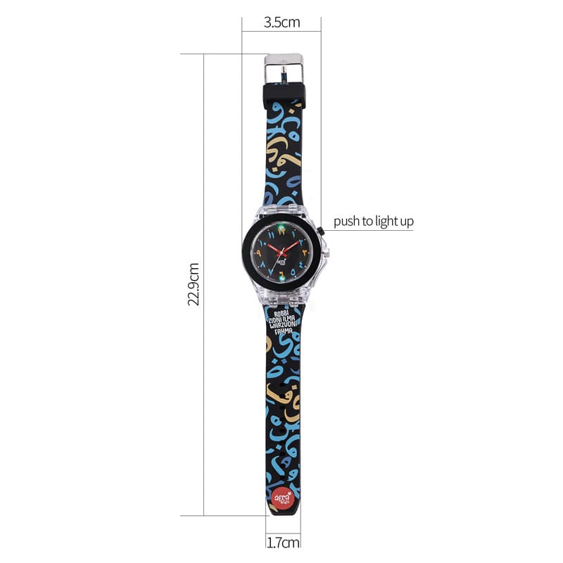 Children's watch, plastic Arabic quartz silicone cartoon dial 4