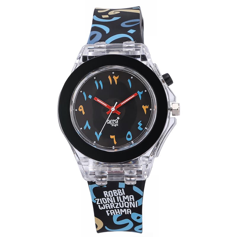 Children's watch, plastic Arabic quartz silicone cartoon dial 5