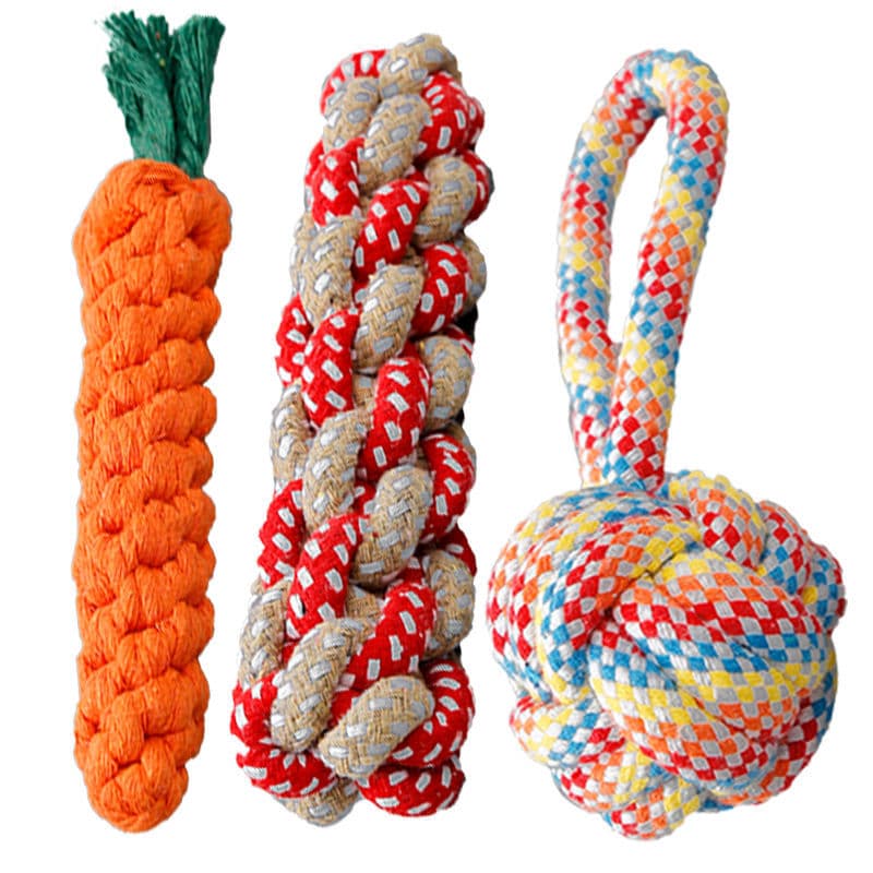 Dog toy, rope, biting grinding tooth rope, puppy bite rope, labra multi -border golden gross tug -of -rope 5