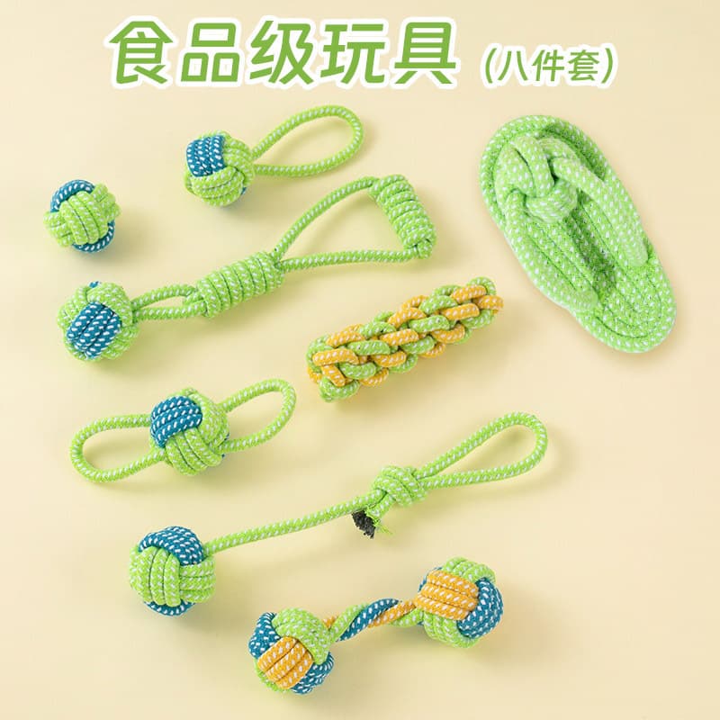 Dog toy, rope, biting grinding tooth rope, puppy bite rope, labra multi -border golden gross tug -of -rope
