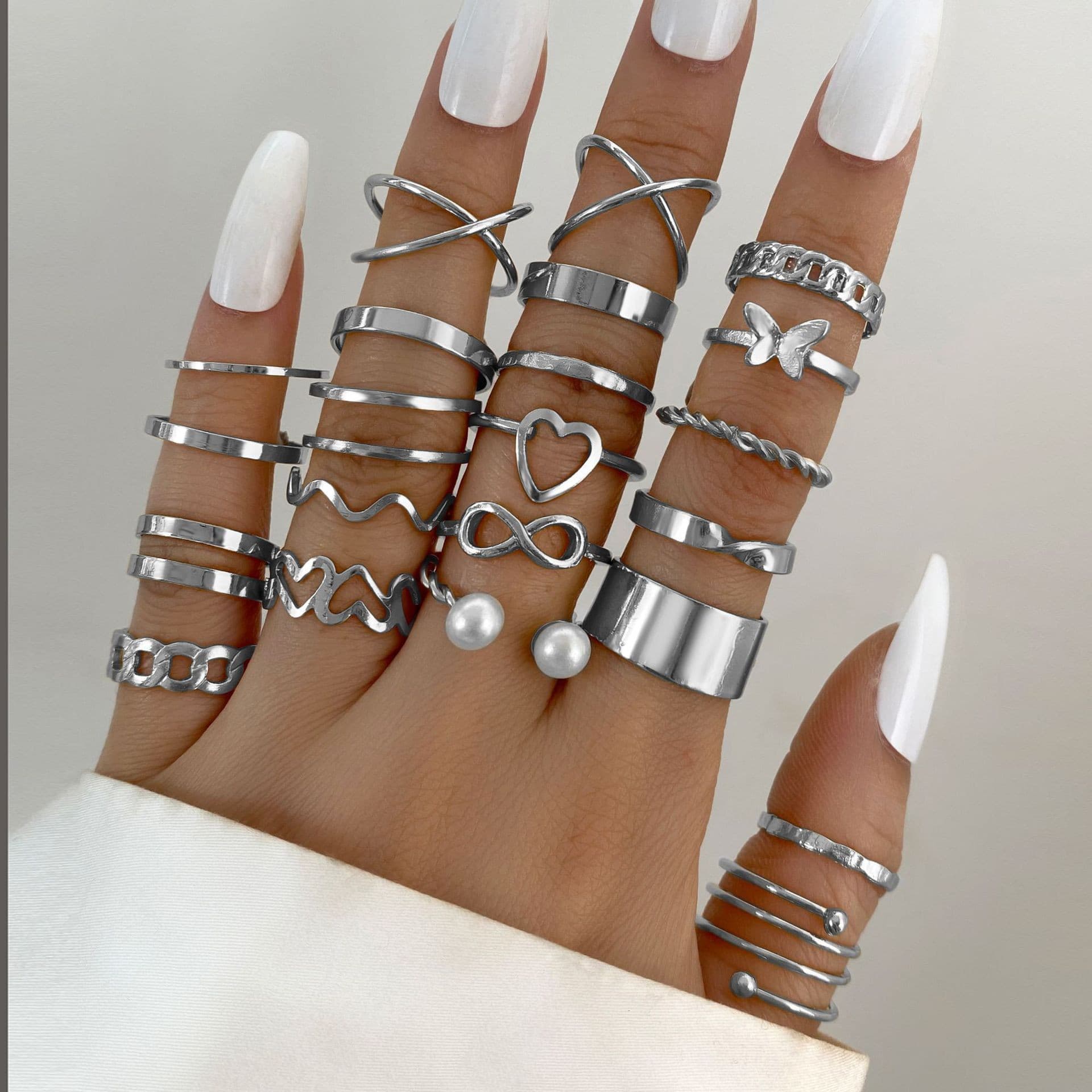 (Cross-border trading), ring, multi-joint set, European style, 22 pieces 3