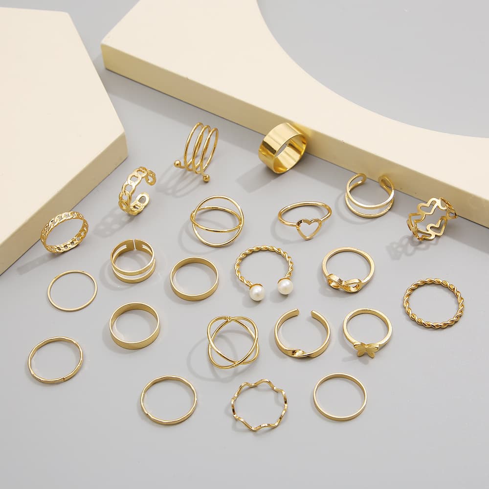 (Cross-border trading), ring, multi-joint set, European style, 22 pieces 4