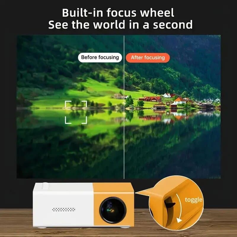 Cross-border YG300 projector children's small mini projector home wall projection 4K high-definition portable projector 2