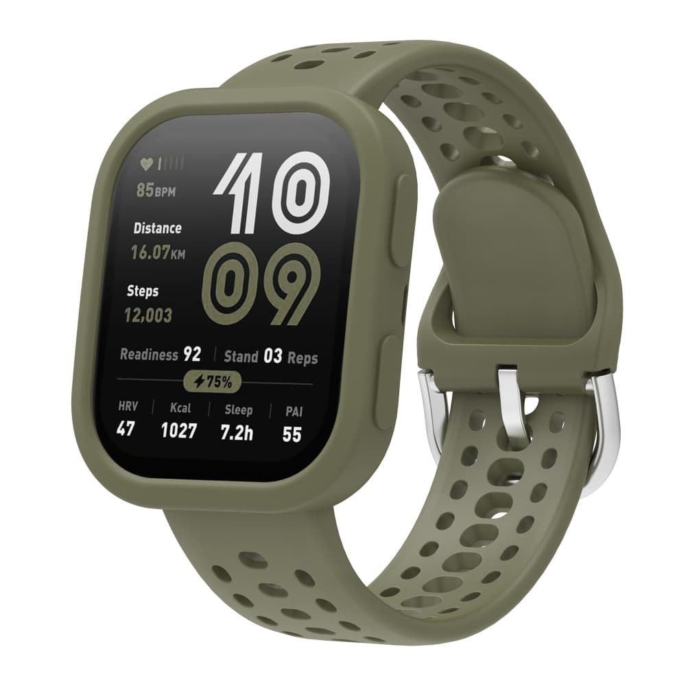 Suitable for Huami Amazfit Bip6 Silicone Watch Strap A243 Smart Sports Breathable Wristband Protective Case 4