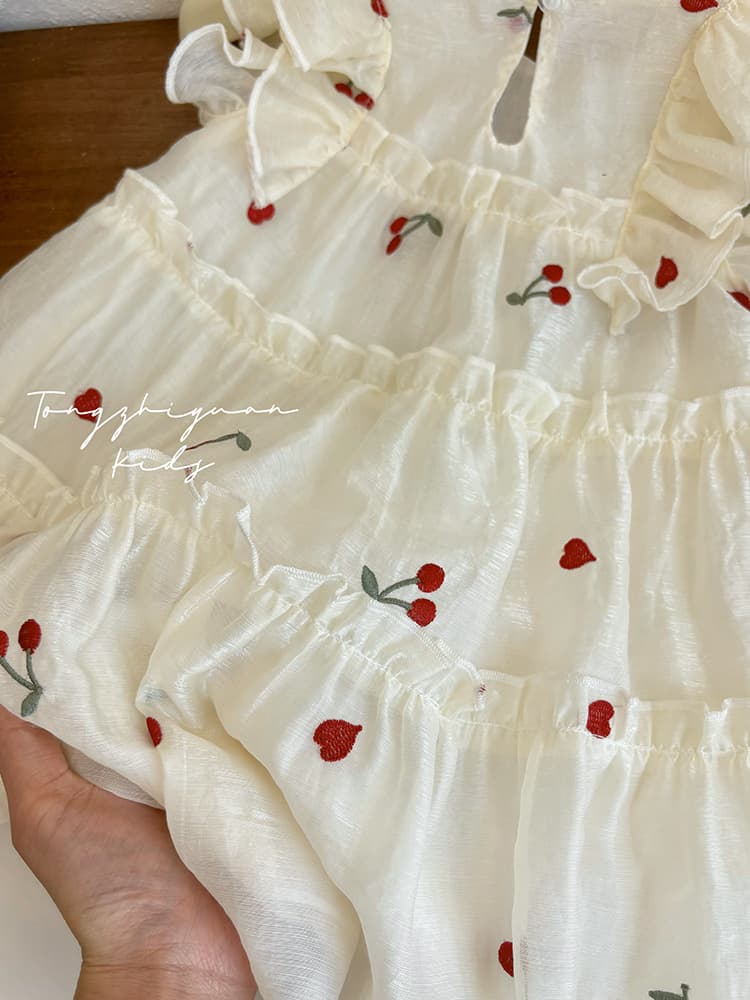 Summer dress, fashionable quality girl's skirt, with embroidery, city style, western style, children's clothing 3