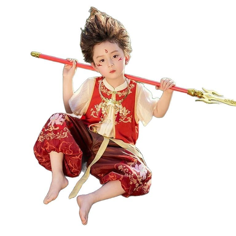 Children's summer set for men and women, Hanfu, Chinese style, cosplay, with short sleeve 5