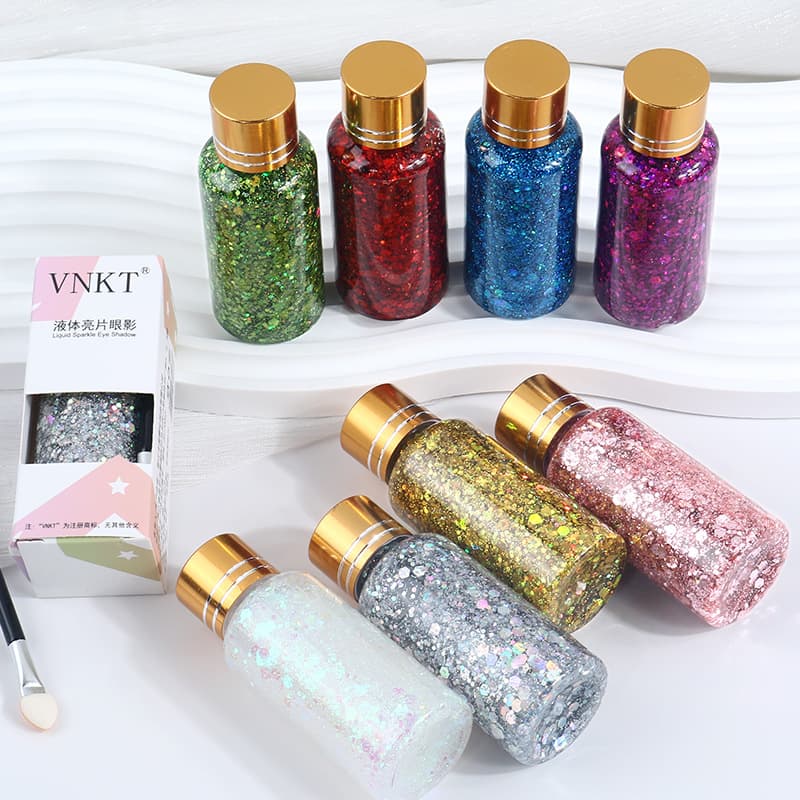 Super glitter big sequy Eye Shadow Eye Makeup Flash Powder Pearl Light Skytime Student Makeup Student Performance Plasma Free Gel Gel Powder 4