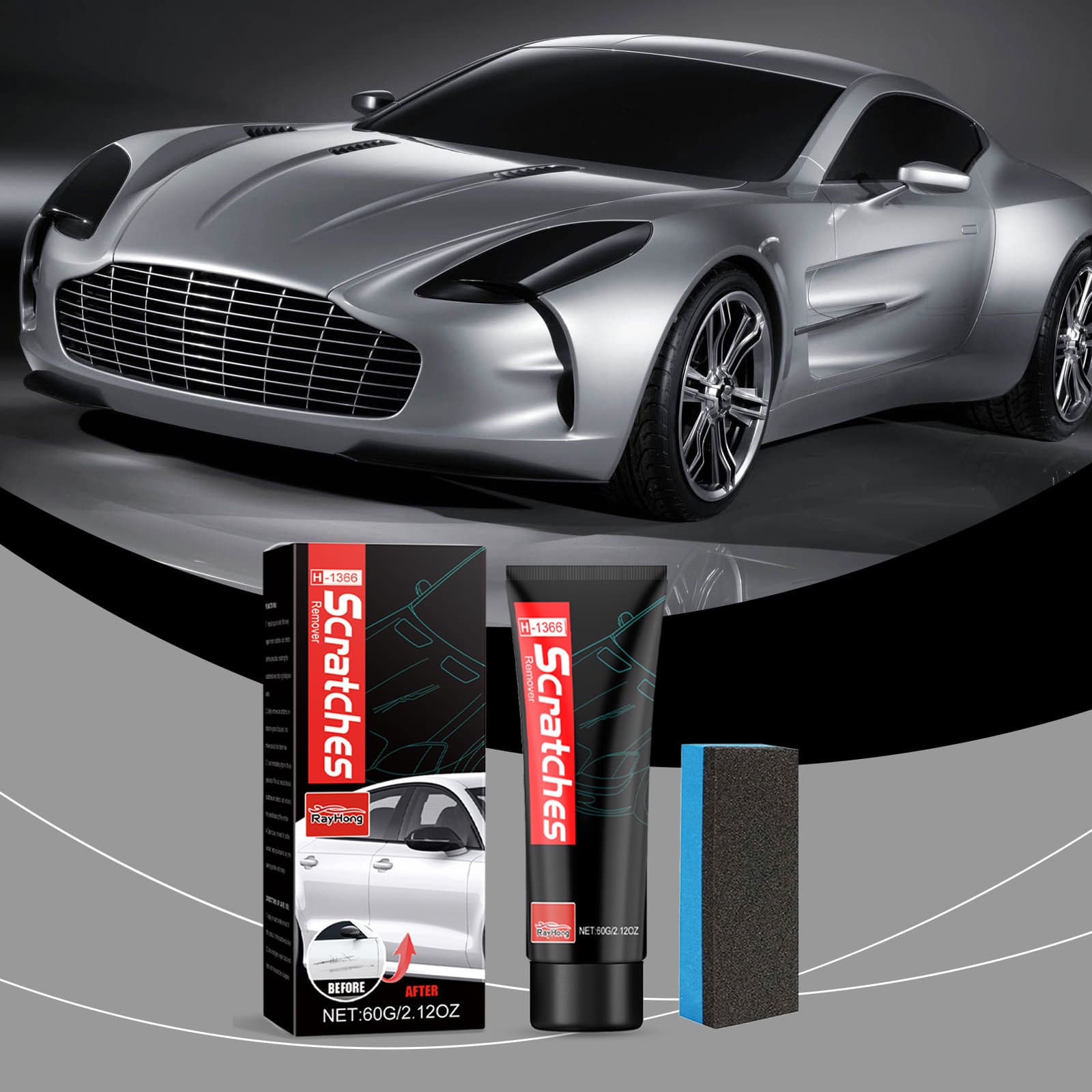 Rayhong Car scratch repair wax, paint surface cleaning, stain removal, scratch polishing, renovation and brightening care and maintenance