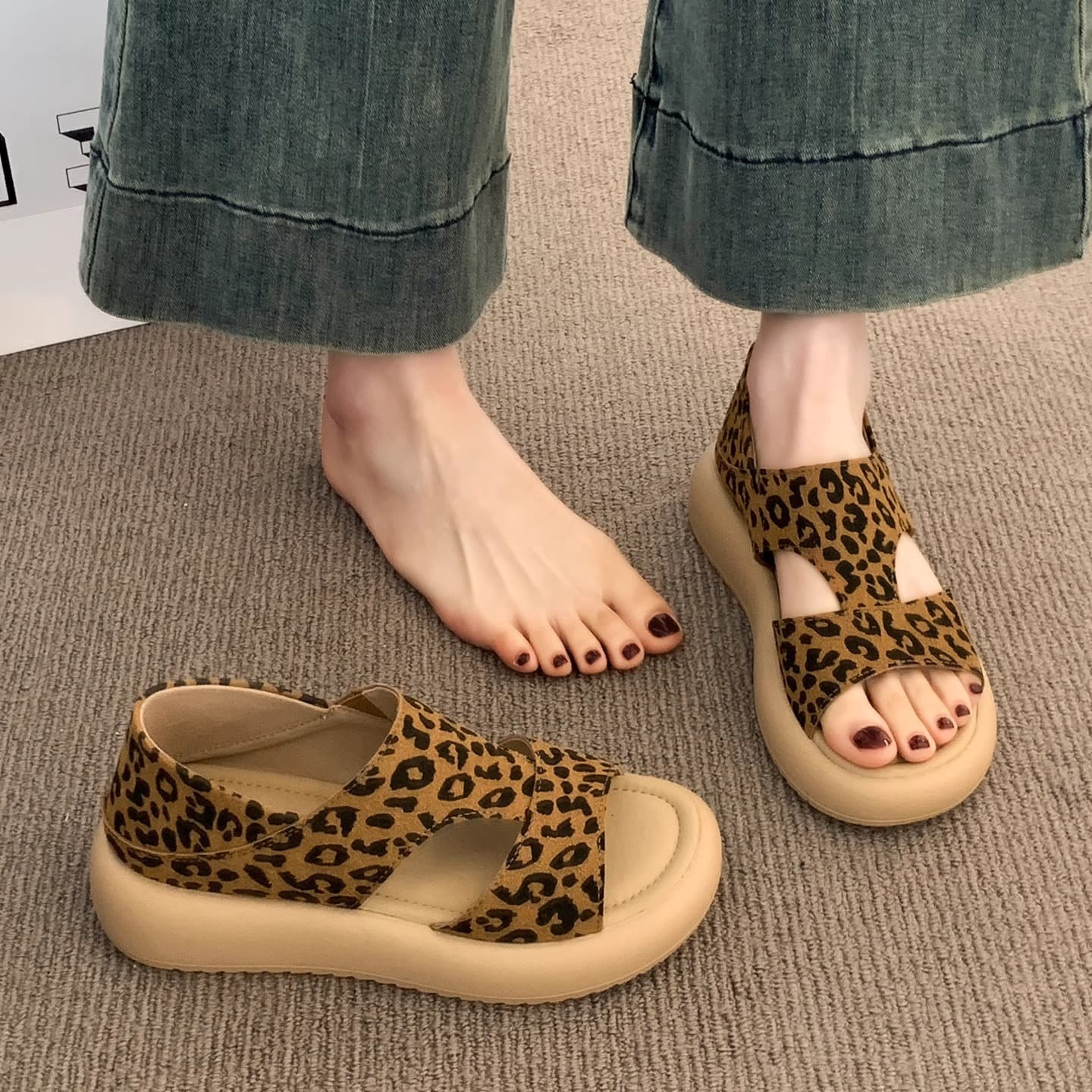 Summer sandals, slippers for pregnant, suitable with a skirt, soft sole 3