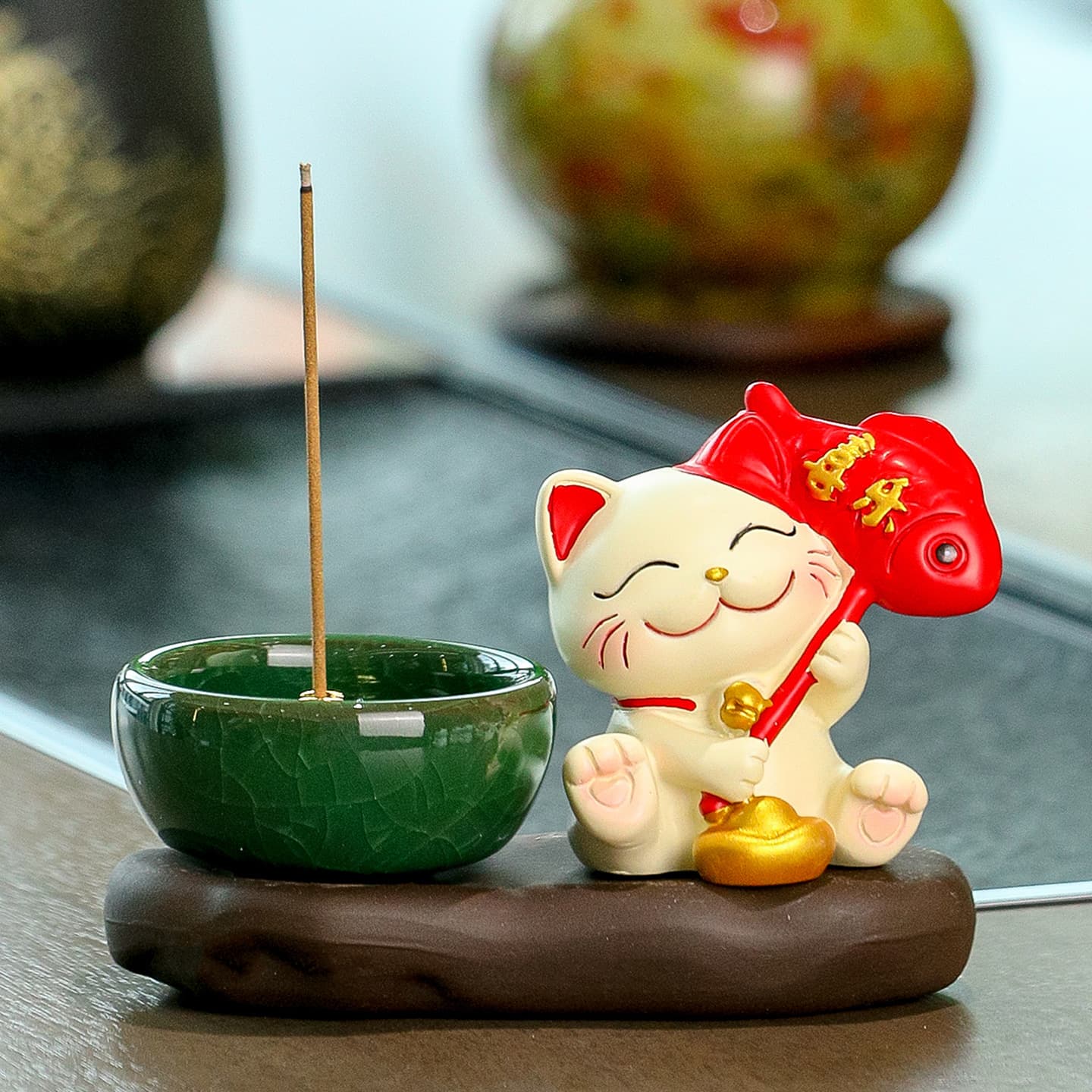 Table nail decoration, for luck, scarlet wood, new collection, Birthday gift