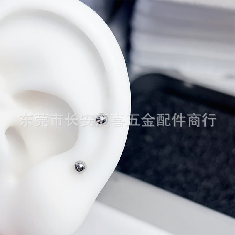 Earrings stainless steel, piercing, (Physicals) 2