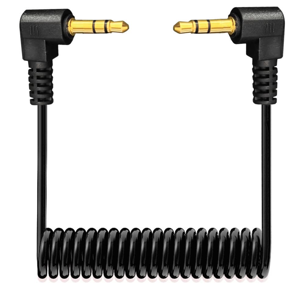 Elastic spring mobile phone music audio cable elbow audio cable connection audio headset car AUX play songs 3