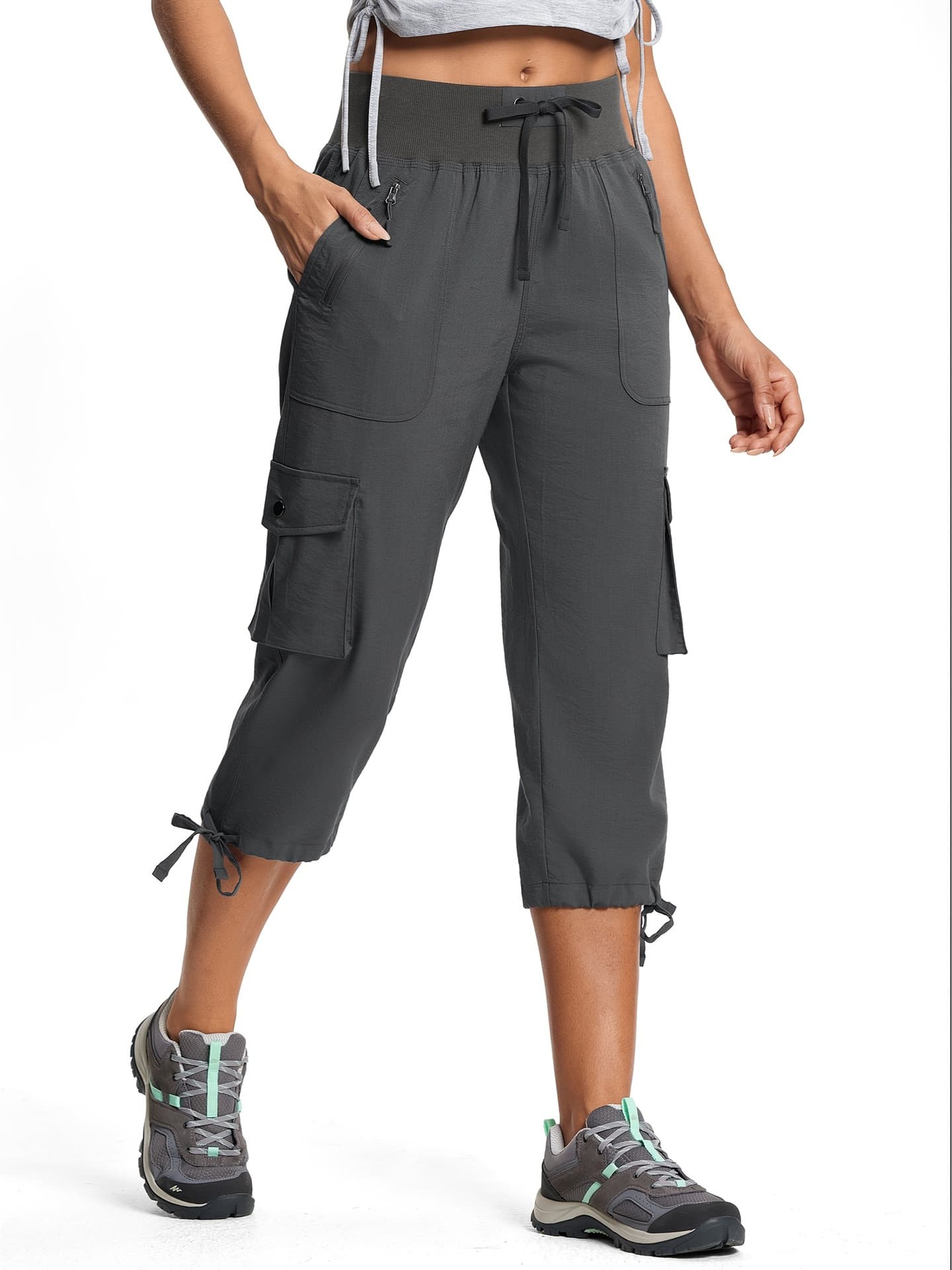 Capri Pants For Women Breathable UPF 50+ Womens Cargo Capris 5