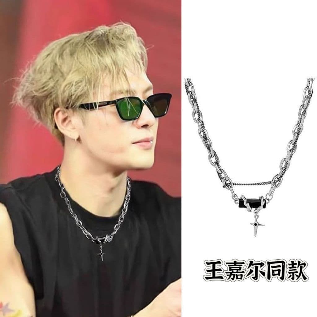 Brand necklace, demi-season design sweatshirt, sweater, men's accessory 2