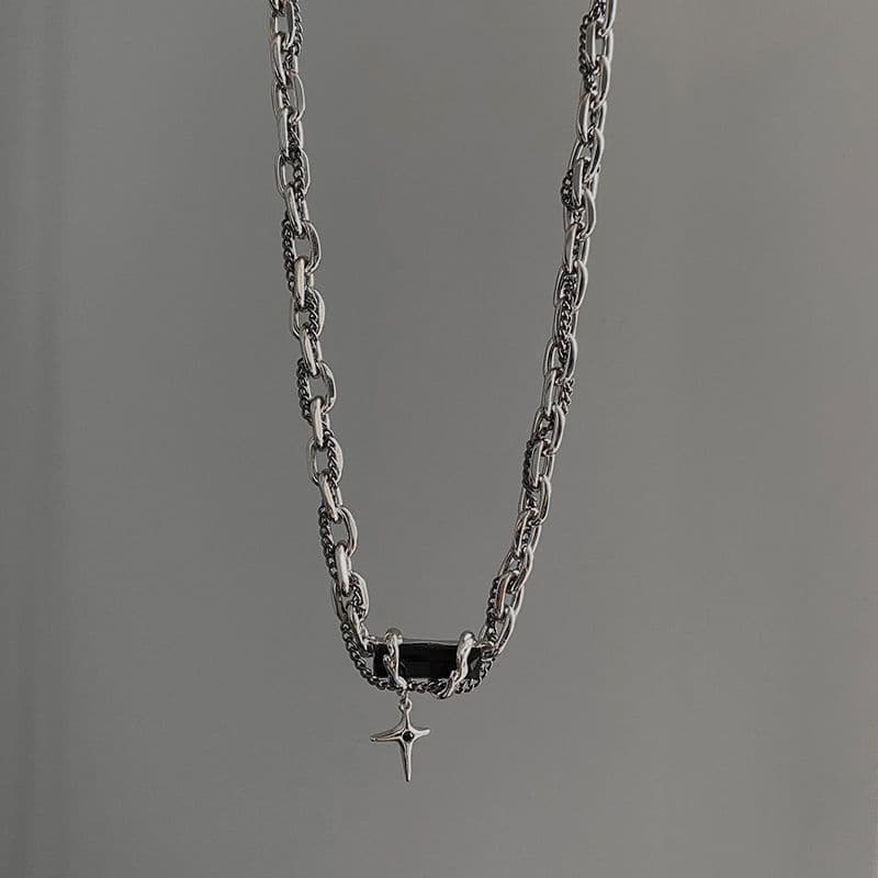 Brand necklace, demi-season design sweatshirt, sweater, men's accessory 3
