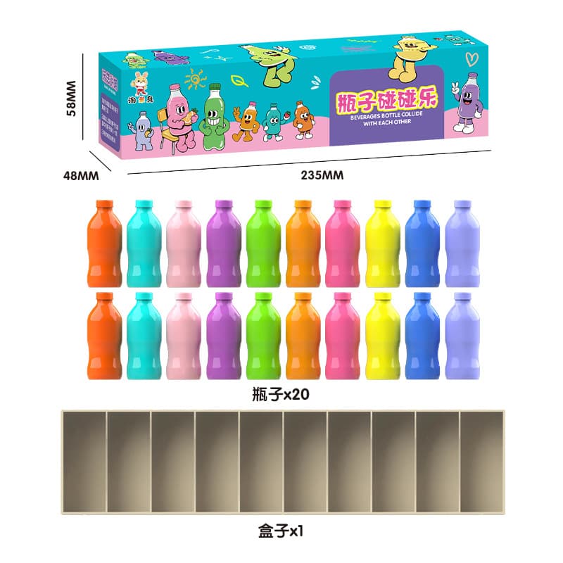 Fun guessing bottle game children's color memory drink pair game exercise brain memory puzzle toys 2