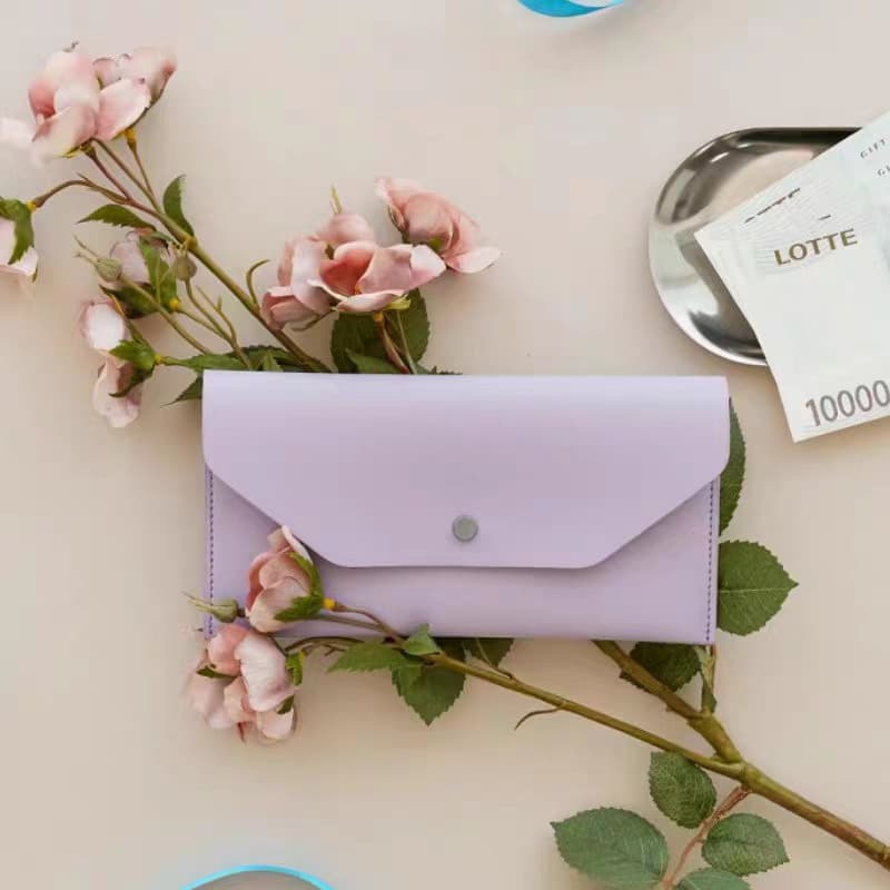 Polyurethane long wallet, card holder, Korean style 4
