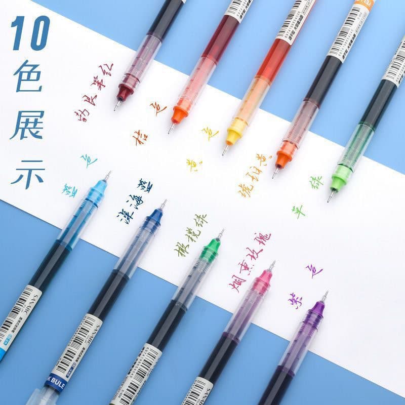 Rollerball capacious cute multicoloured quick dry rollerball pen, 12 colors, 0.5mm 3