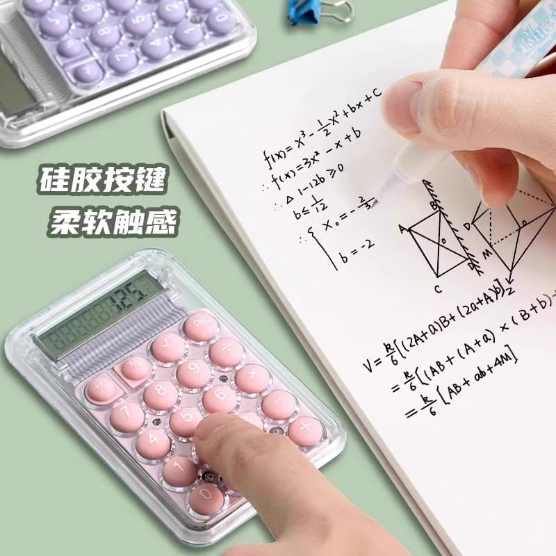 【Free Shipping】Ins Feng Silent Calculator Mini High-Precision Students' Office Exam Multi-function Portable 4