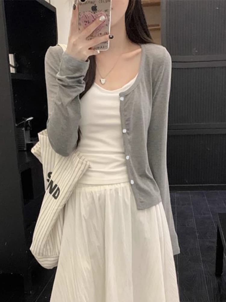 Fitted jacket, cardigan, autumn long-sleeve