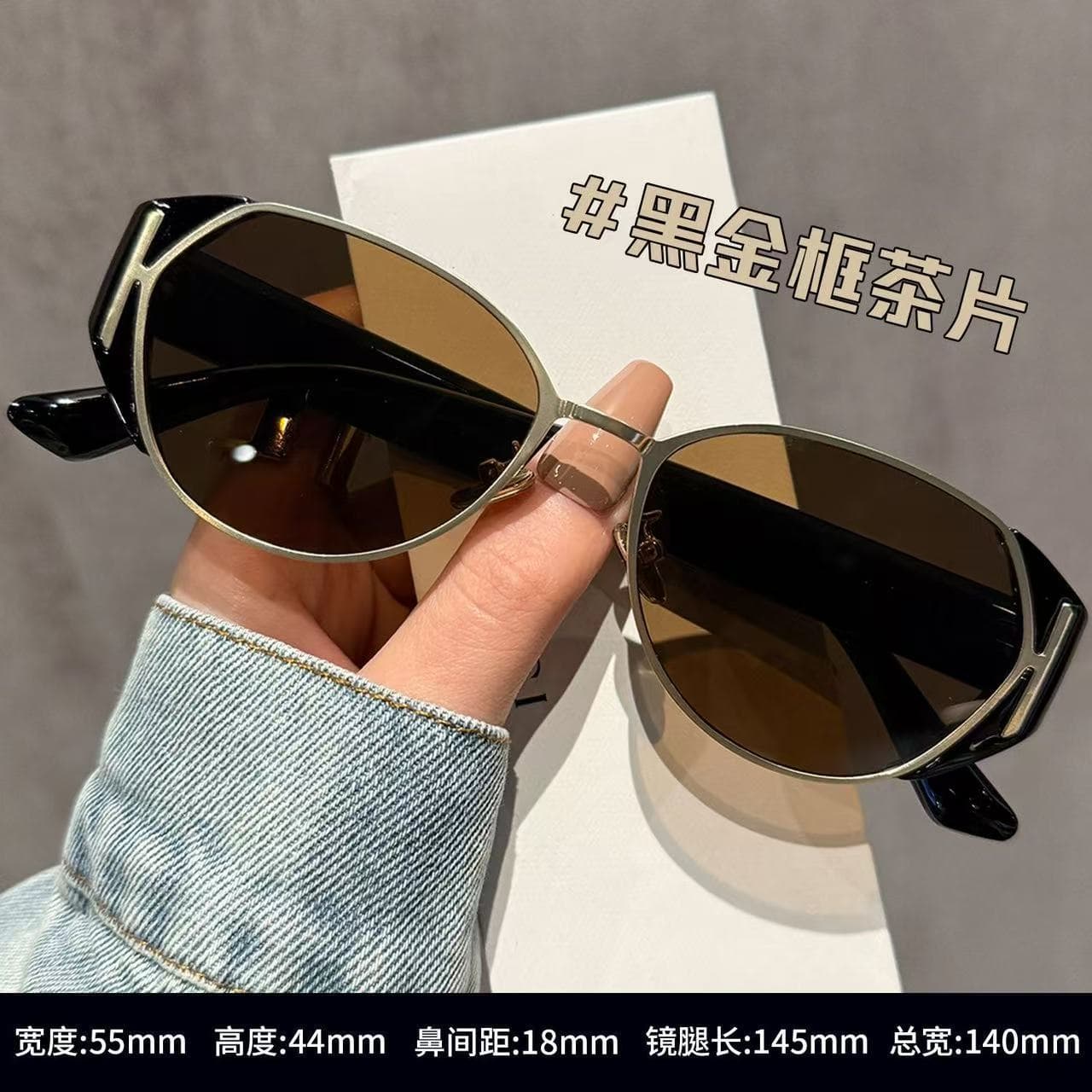 Retro fashionable design sunglasses, cat's eye, trend of season, UV protection 4