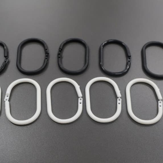 Spot quick-release PP plastic shower curtain ring buckle door curtain hook curtain cloth accessories shower curtain rod hanging ring C hook strap 3