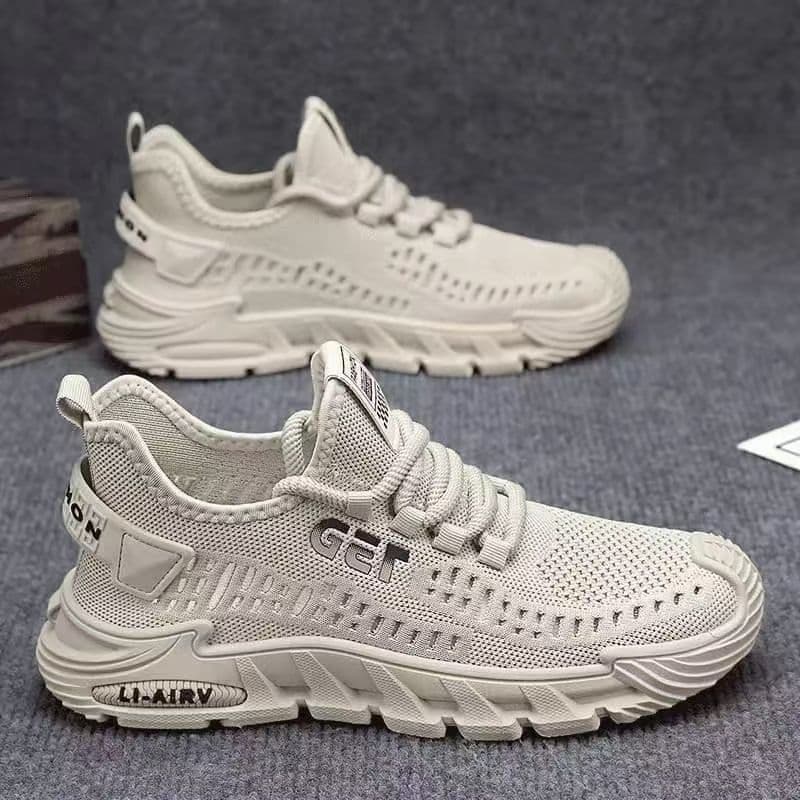 2026 New Breathable Summer Flyknit Shoes Men's Versatile Running Sports Shoes Soft Sole Casual Walking Men's Shoes Dropshipping 4