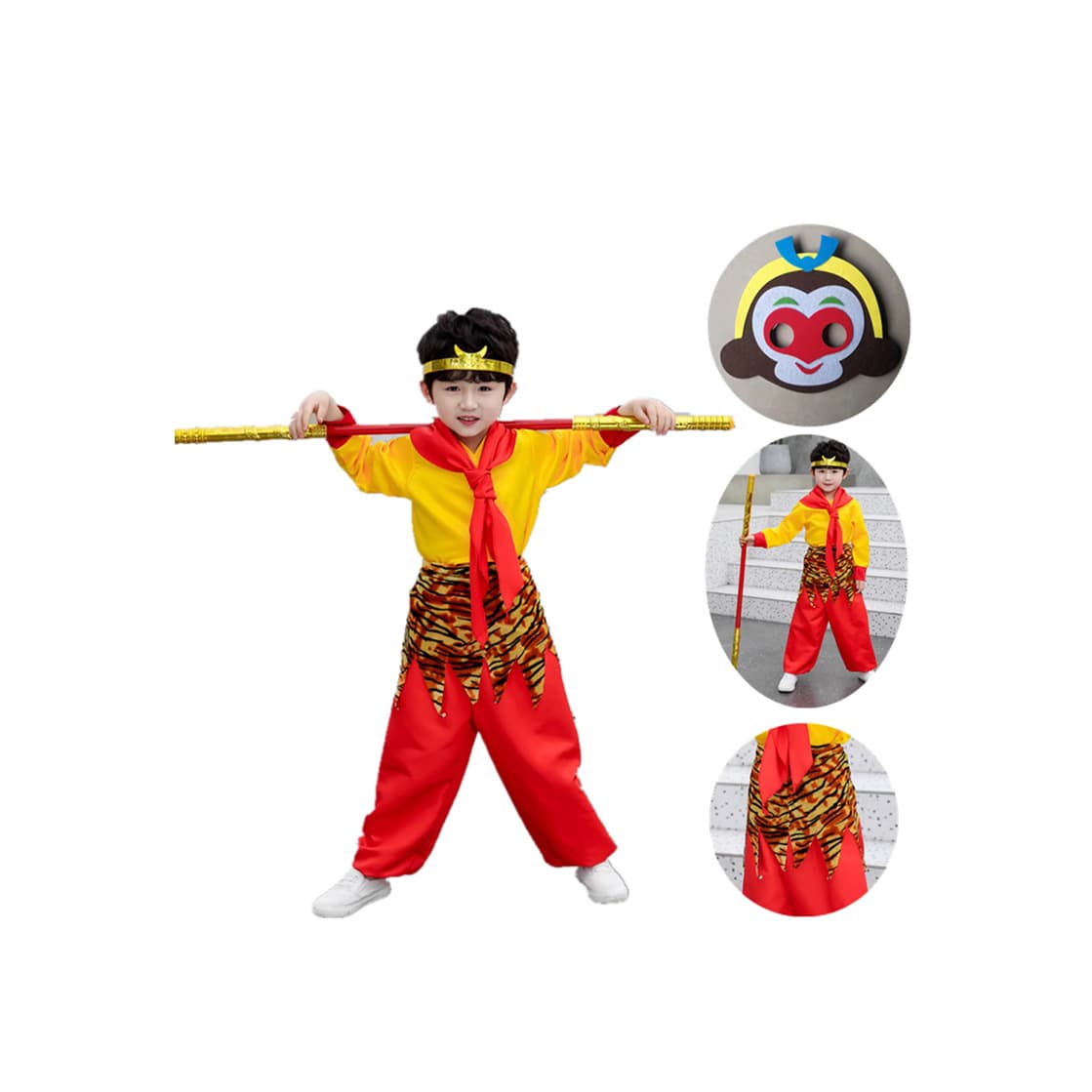 Children's Sun Wukong clothes full set Monkey King costume Monkey costume Journey to the West Monkey King costume 5
