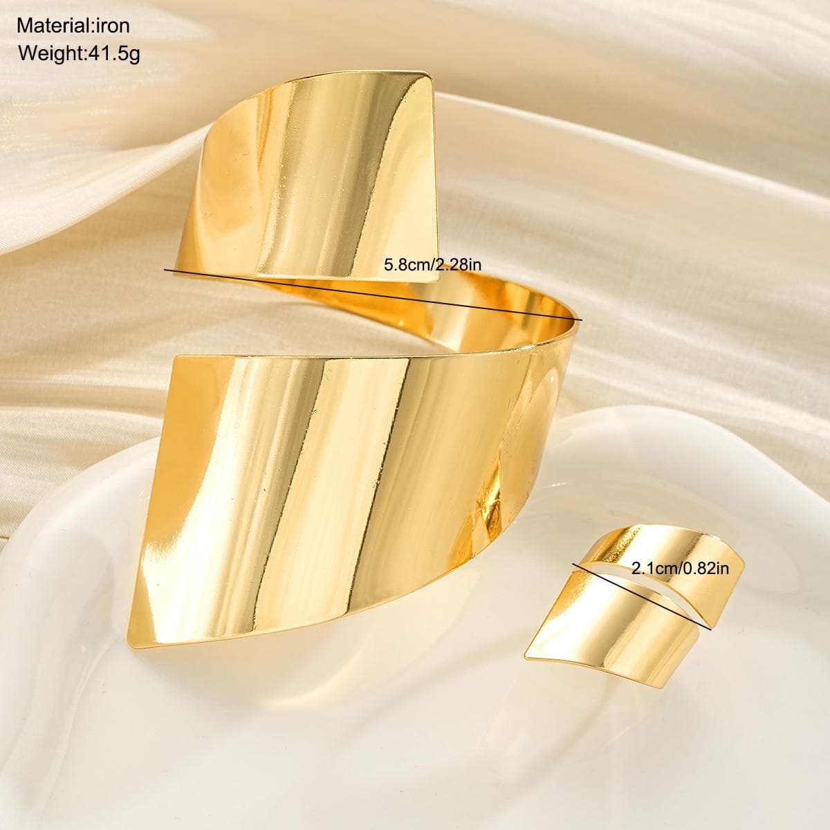 (Cross-border trading), geometric glossy bracelet, set, 2 pieces 2