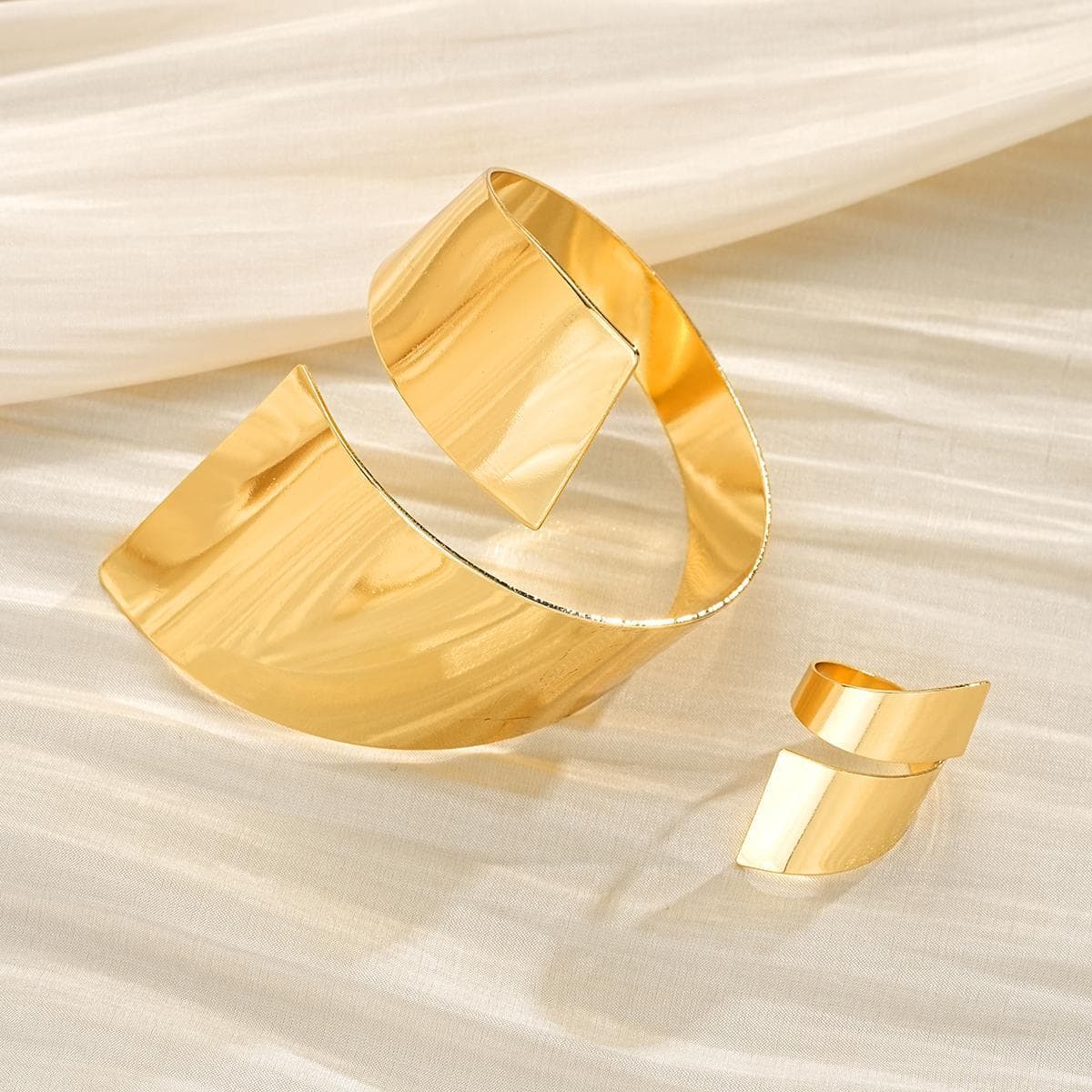 (Cross-border trading), geometric glossy bracelet, set, 2 pieces 3