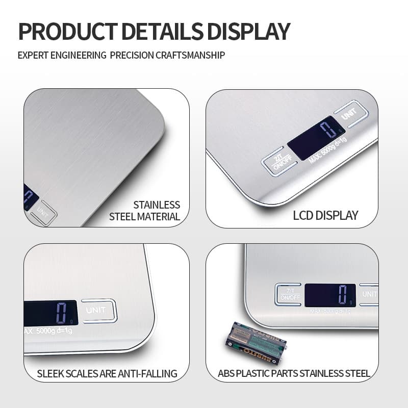 (Cross-border trading), wear-resistant waterproof electronic scales stainless steel 3