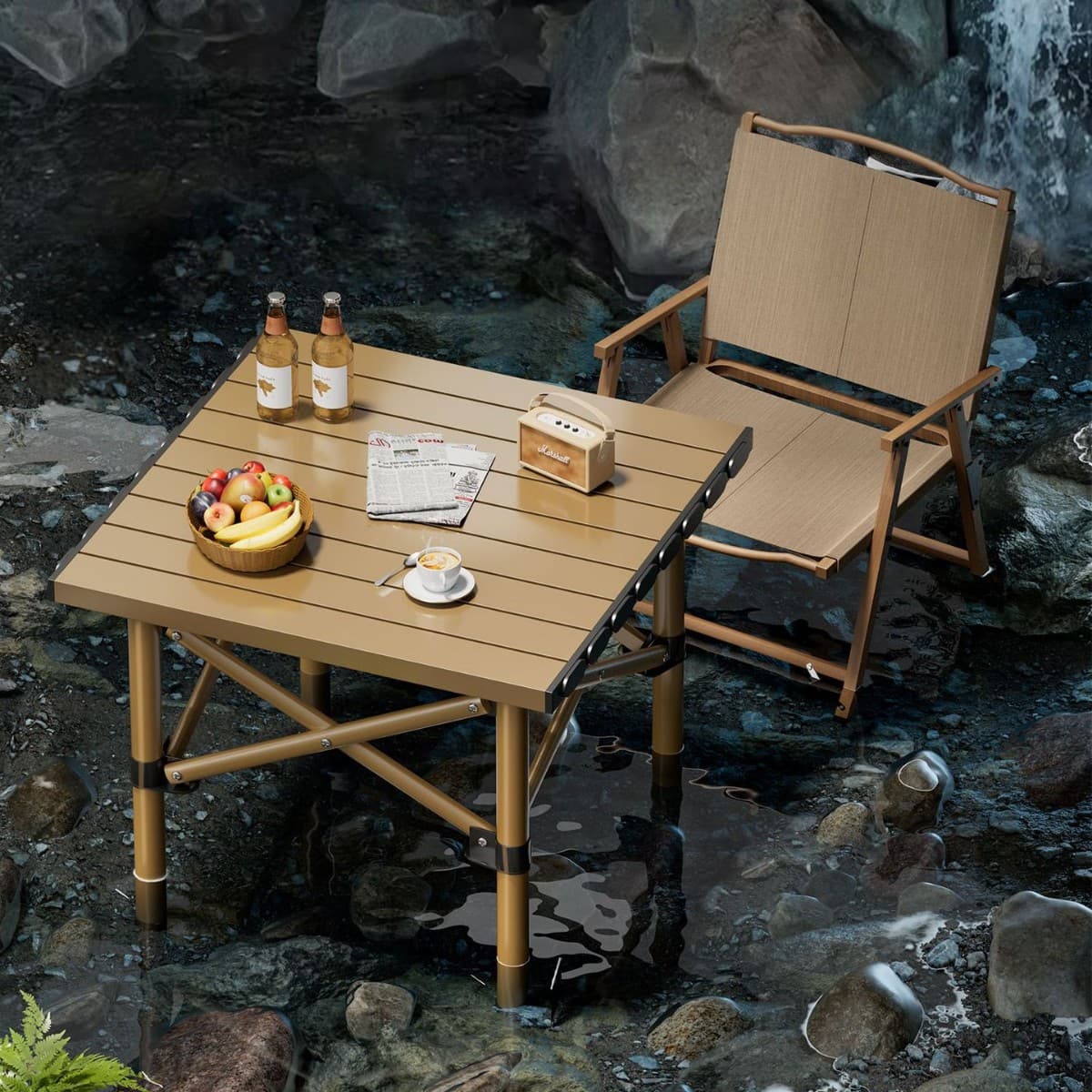 Manufacturer direct delivery outdoor folding table household camping picnic leisure table car self-driving egg roll table stall equipment 2